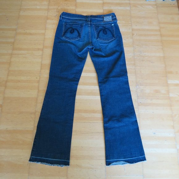 MAVI boot cut dark wash blue jeans 27 - Picture 3 of 5